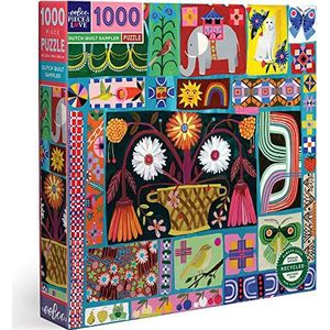 eeBoo PZTDQS Dutch Quilt Sample-Puzzel voor volwassenen, 1000 stukjes gerecycled karton