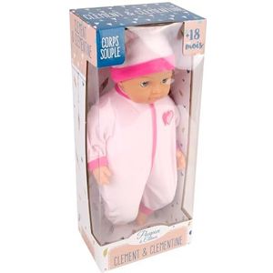 CLEMENT CLEMENTINE - Pop - Speelgoed voor kinderen - 121134 - Roze - Vinyl - Pop - Baby - Mannequin - 40 cm x 12 cm - Vanaf 18 maanden.
