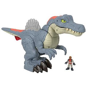 Imaginext Jurassic World Dinosaurusspeelgoed, Gretig Happende Spinosaurus met licht, geluid en hapbewegingen, inclusief figuur, speelgoed voor peuters en kleuters, HML41