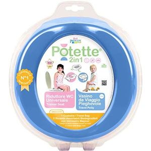 Potette 2-in-1: draagbaar potje en toiletbril, blauw