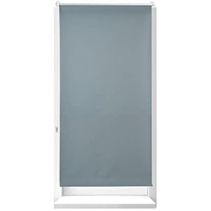 Relaxdays rolgordijn verduisterend grijs - thermo rolgordijn - roljaloezie met klemmen - 70x210cm