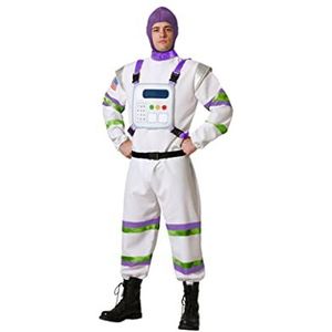 Atosa Space Astronaut kostuum dames unisex volwassenen overall full white paars karakter film actie anime party Halloween carnaval XL