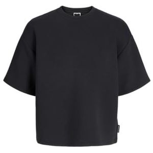 JACK & JONES - Sweatshirt - Zwart - Wijde Pasvorm - Ronde Hals