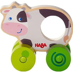 HABA 306365 - schuiffiguur koe, grijpling vanaf 10 maanden