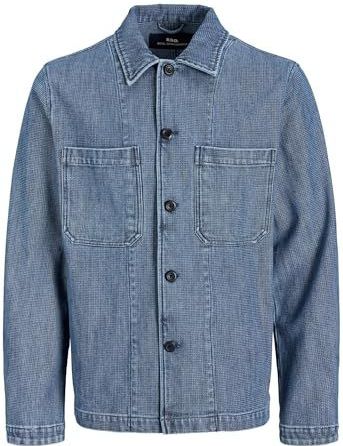 R.d.d. royal denim division Heren Rddross Structuur Jacket, Blue Denim, L, Denim Blauw, L