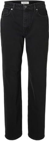 Jeans - Mid-waist Straight Fit - 5-pocket model - Relaxed Fit