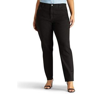 Lee Vrouwen grote maat Relaxed Fit Lace Elastische Taps Been Jeans Zwart Stretch 28 Petite, zwart, stretch, 28 Petite