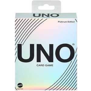 Mattel Games UNO Platina Editie, kaartspel voor het hele gezin, spelletjesavonden, onderweg, op de camping en op feestjes, premium verzamelkaarten, HPY61