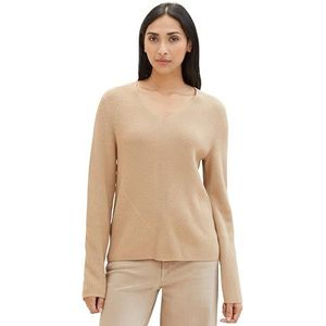 TOM TAILOR Gebreid vest voor dames, 11485 - Sandy Beige, M