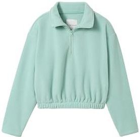 TOM TAILOR - 1044533 - Troyer - Rookgroen - Fleece Sweatshirt voor Meisjes