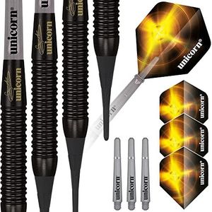 Unicorn Black Brass Gary Anderson Soft Dart, 18 g