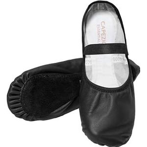 Capezio Luna balletschoenen voor dames, plat, zwart, maat 36 EU, Zwart, 6 UK Wide
