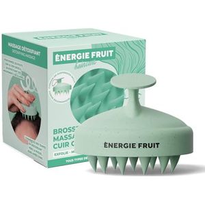 ENERGIE FRUIT - Massageborstel voor hoofdleer - Haaraccessoire voor zachte borstel - peeling en stimulatie van de haargroei - Verwijdert witte resten en roos