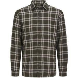 JREBCHASE Check Shirt LS, Forest Night, L