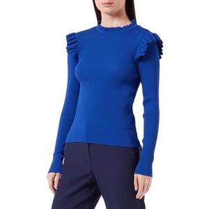 ONLY Dames ONLSIA Sally Ruffle LS KNT NOOS trui, Surf The Web, S, Surf The Web, S