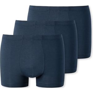 Schiesser Heren boxershort met zachte manchetten katoen stretch ondergoed, donkerblauw 181750, XL