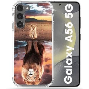 Cokitec Versterkte hoes voor Samsung Galaxy A56 5G Animal Lion Reflet