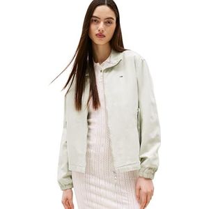 Tommy Jeans Dames Tjw Reg Zip Cotton Jacket Ext Dw0dw20526 andere jassen, groen (Misty Sage), XL EU