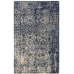 AmazonUkkitchen RugSmith Modern Heritage Distressed Vintage Geïnspireerd gebied tapijt, Nylon, 5' x 7' marineblauw