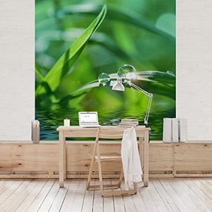 Apalis Vliesbehang bloemenbehang Green Ambiance II fotobehang vierkant | vliesbehang wandbehang muurschildering foto 3D fotobehang voor slaapkamer woonkamer keuken | grootte: 336x336 cm, meerkleurig,