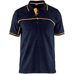 Blakläder 338910508635M Polo Shirt, Donker Marineblauw/Geel, M L Dark Navy Blue/Yellow
