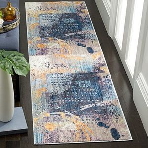 Safavieh Elegant tapijt, BTL355, geweven polyester loper 68 x 243 cm, blauw/meerkleurig