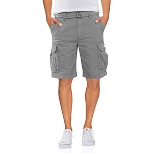 UNIONBAY Heren Survivor Belted Cargo Short Reg en grote & hoge maten, Grijze gans, 48