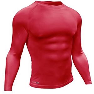 Precision Unisex's Baselayer shirt met lange mouwen, rood, XS