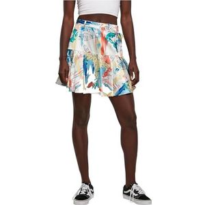 Urban Classics - AOP Satin Mini Skirt - Korte Rok - Multicolours