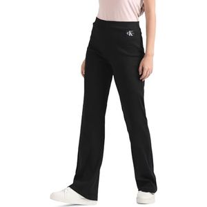 Calvin Klein Jeans Vrouwen geweven label rechte broek gebreid, zwart, M