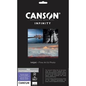 Canson Infinity - Rag Photographique Duo - Fotopapier - A4 - 220 g - 10 vel - Wit