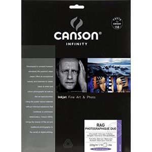 Canson 206211015 Rag Photographique Duo Pack, Photopapier, A4