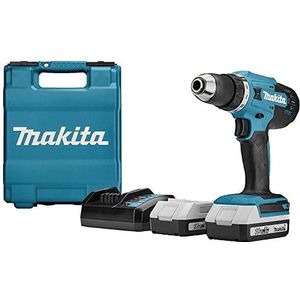 Makita DF488DWAE accuschroefboormachine 18V 2.0Ah Li-Ion incl. 2e accu, incl. oplader, incl. koffer