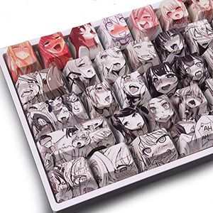 Keycaps PBT Dye Sublimatie Upgrade 108 Keycap Set OEM-profiel Japanse Anime Keycap Keyset met Trekker voor Cherry Mx Gateron Kailh Schakelaar Mechanisch Toetsenbord