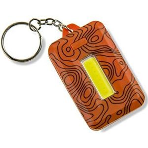 Carson COB LED Keychain Flashlight met roestvrij stalen sleutelhanger en 3 Lighting Settings - Oranje