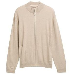 TOM TAILOR Gebreide herenjas, 38774 - Beige Offwhite Twotone, XXL