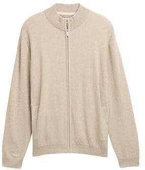 TOM TAILOR Gebreide herenjas, 38774 - Beige Offwhite Twotone, XXL