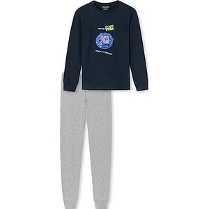 Schiesser Lange pyjama voor jongens, organisch katoen, pyjamaset, Indigo (indigo), 140