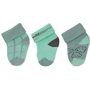 Sterntaler Unisex kinderen eerste sokken 3 krokodillensokken, groen, normaal, groen