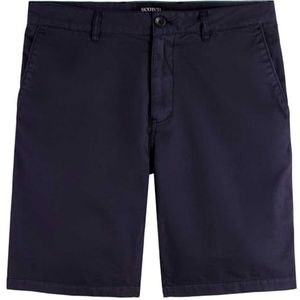 Stuart- Garment-Dyed CottonBlend Twill Short, Night 0002, 32W