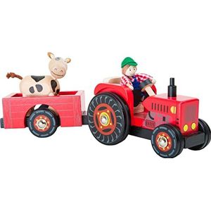 Small Foot Tractor Met Trailer Hout 4-delig