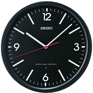 Seiko Wandklok kunststof zwart QHR027K