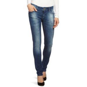 Cross Jeans dames jeans P 461-466 / Adriana Skinny/Slim Fit (Rhre) normale tailleband, blauw (Fresh Mid Blue Used), 29W x 34L