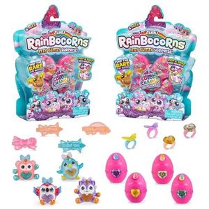 Rainbocorns 9243 Itzy Glitzy Surprise Series 2, verzamelbare eieren, dubbel pak pluche huisdier, voor kinderen van 3 jaar, 2 stuks