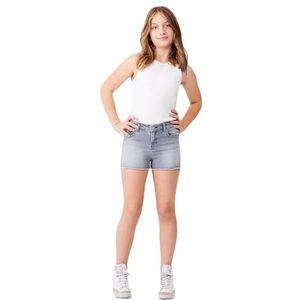 LTB Jeans Shorts voor meisjes Layla G Bermuda Slim Medium Taille met ritssluiting in grijs van katoenmix - maat 146 cm, Jadiel Wash 54892, 146 cm