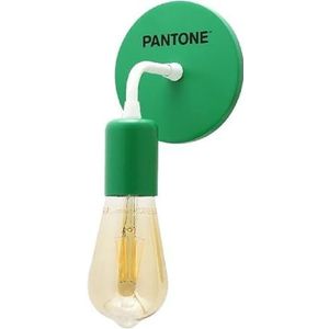 Pantone by Homemania 6007-6024-PN Homemania wandlamp, drop-wandlamp, groen, wit, zwart, metaal, hout, 12 x 12 x 17 cm, 1 x E27, max. 100 W, afmetingen: L12 x P12 x A17 cm, 0,28 kg