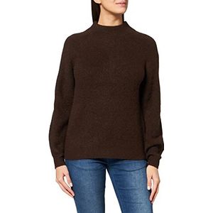 TOM TAILOR Dames opstaande kraag trui 1028972, 28343 - Java Dark Brown Melange, S