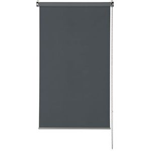 GARDINIA EASYFIX Premium rolgordijn voor verduistering, rolgordijn zonder boren om te lijmen of vast te klemmen, ondoorzichtig, inkijkbescherming, verblindingsbescherming, grijs, 75 x 150 cm (B x H)