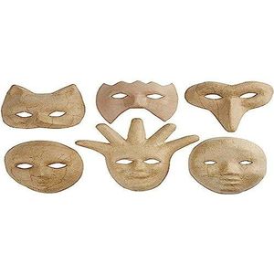 Medium maskers, H: 12-21 cm, 6asstd