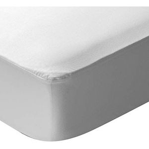 Pikolin Home – Jersey matrasbeschermer, 100% katoen, waterdicht en ademend, wit, verlicht 90-90 x 190/200 cm